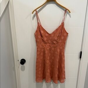 Dynamite Terracotta Mini Dress with Spaghetti Straps size medium